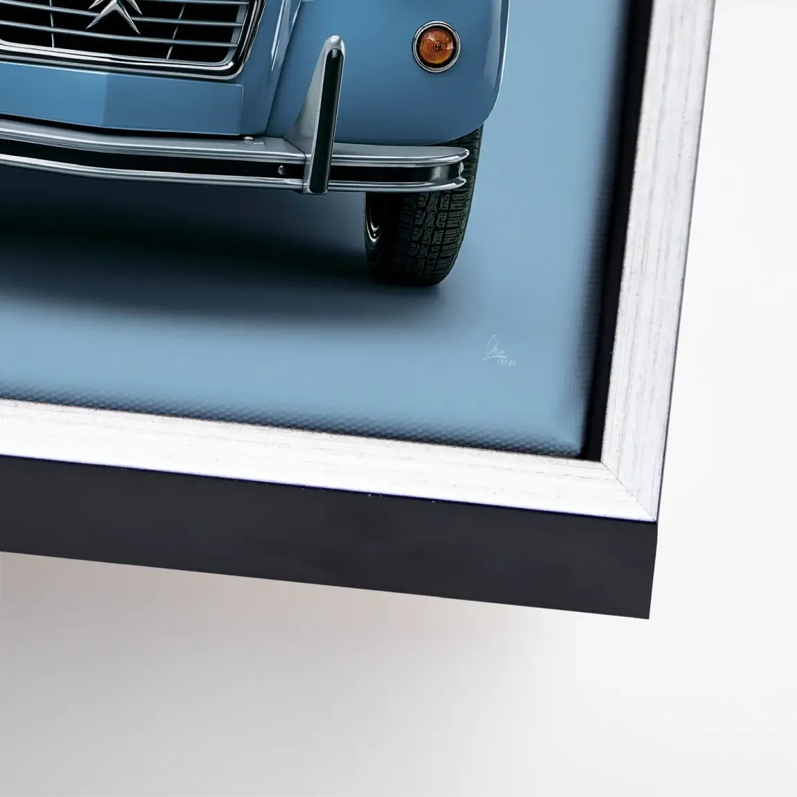 Citroen 2CV Bleu Leinwand Bild