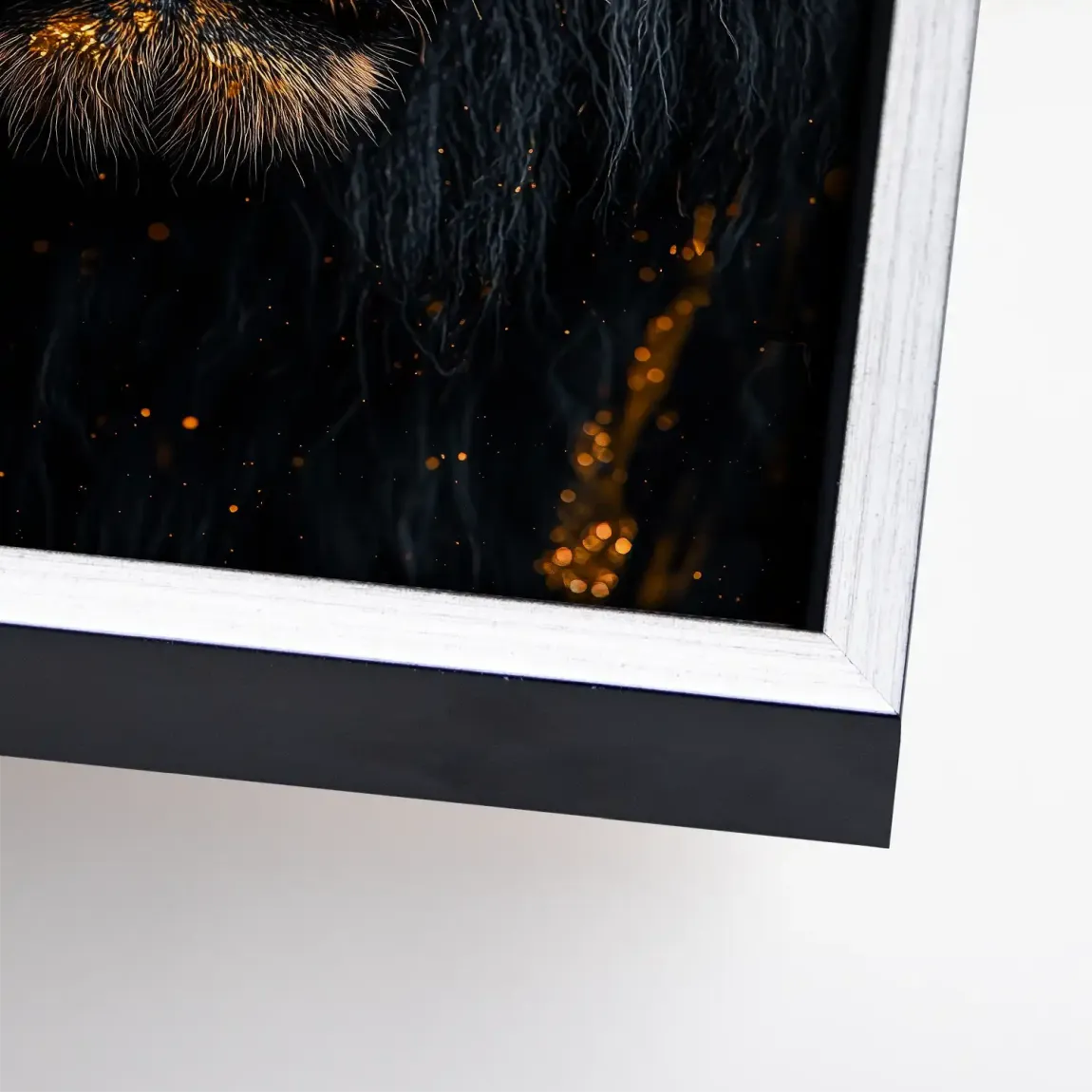 Black Lion in Gold Leinwand Bild INGALERIE