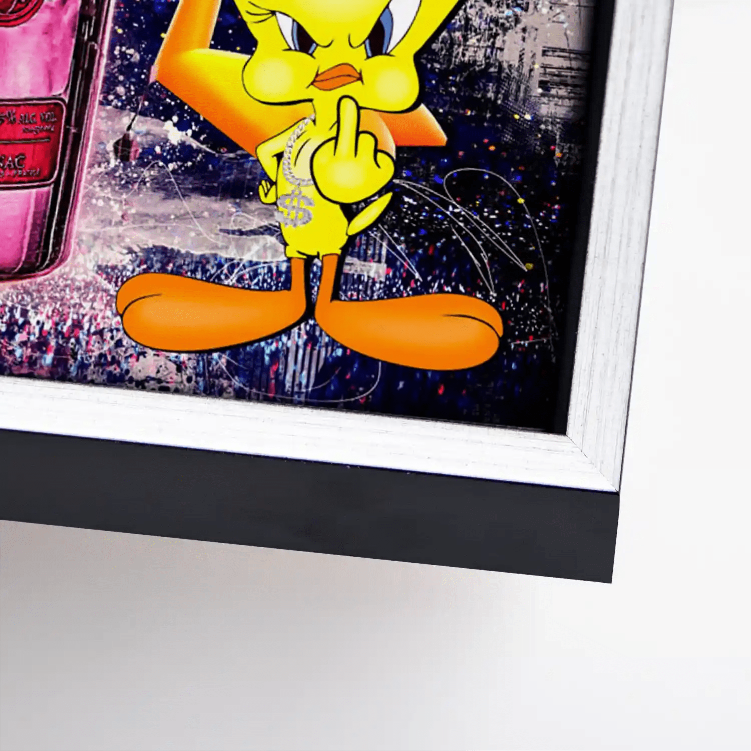 Duffy & Tweety Champagner Leinwand Bild INGALERIE