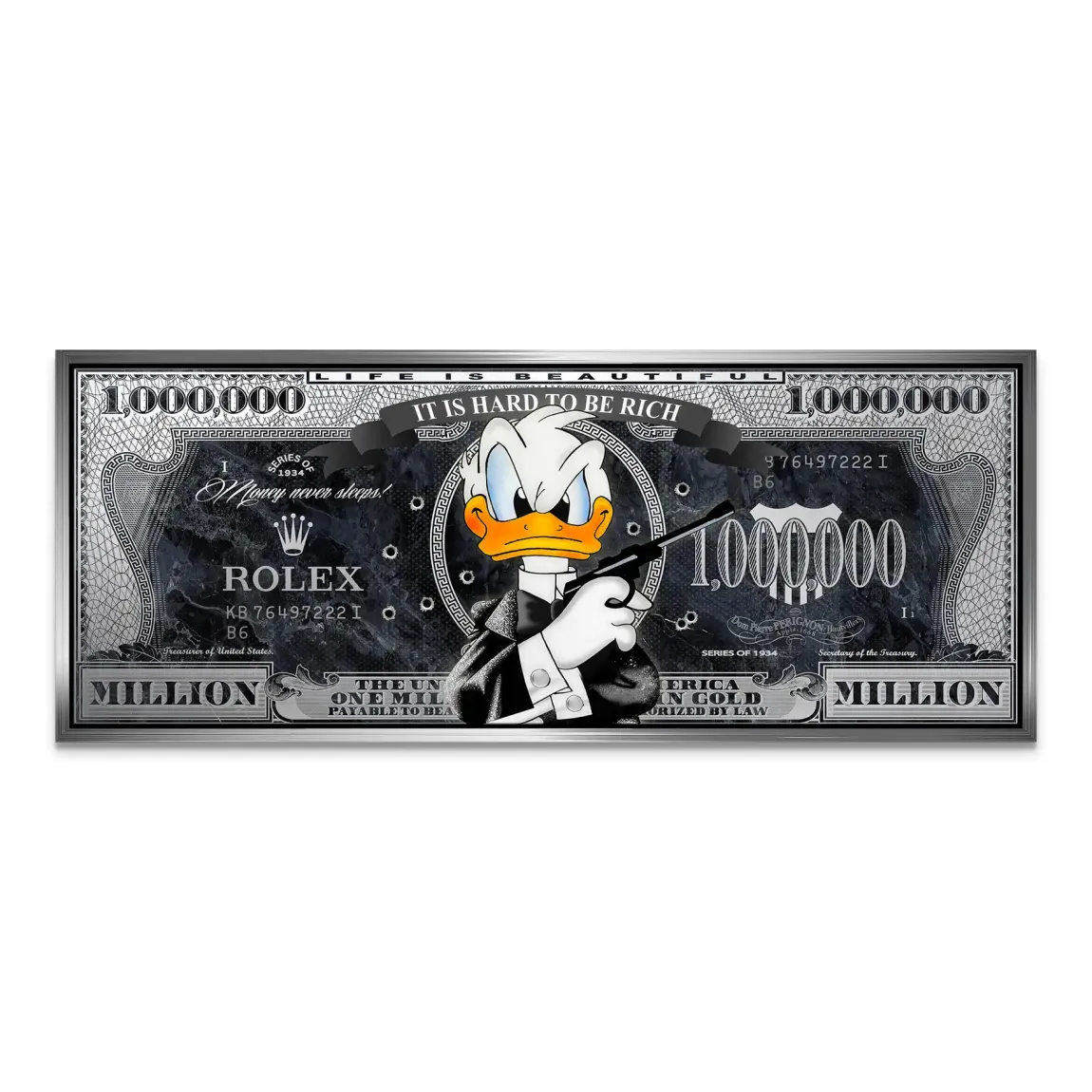 Donald Duck Bond Game Pop Art Leinwand Bild INGALERIE