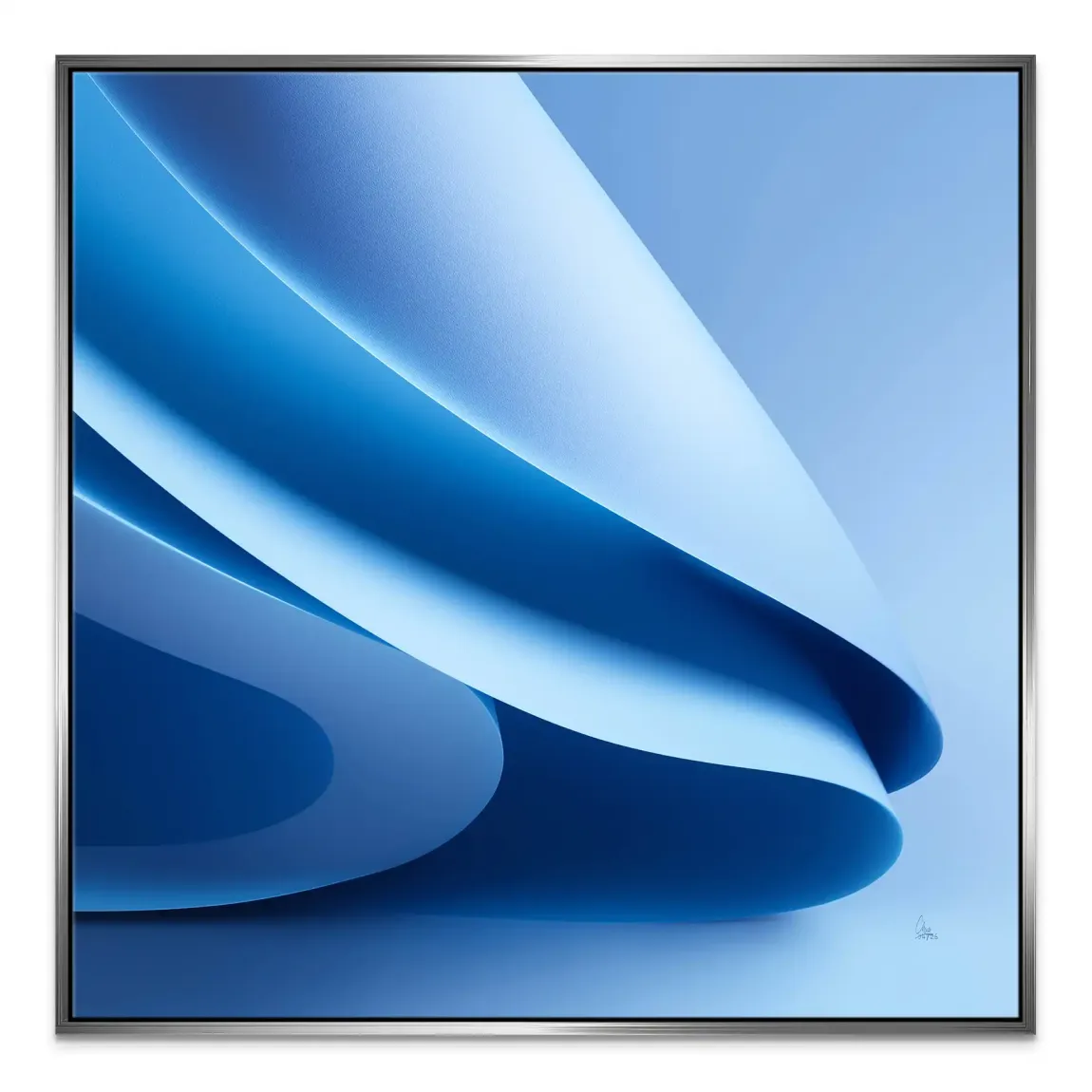 Blue Flow Leinwand Bild