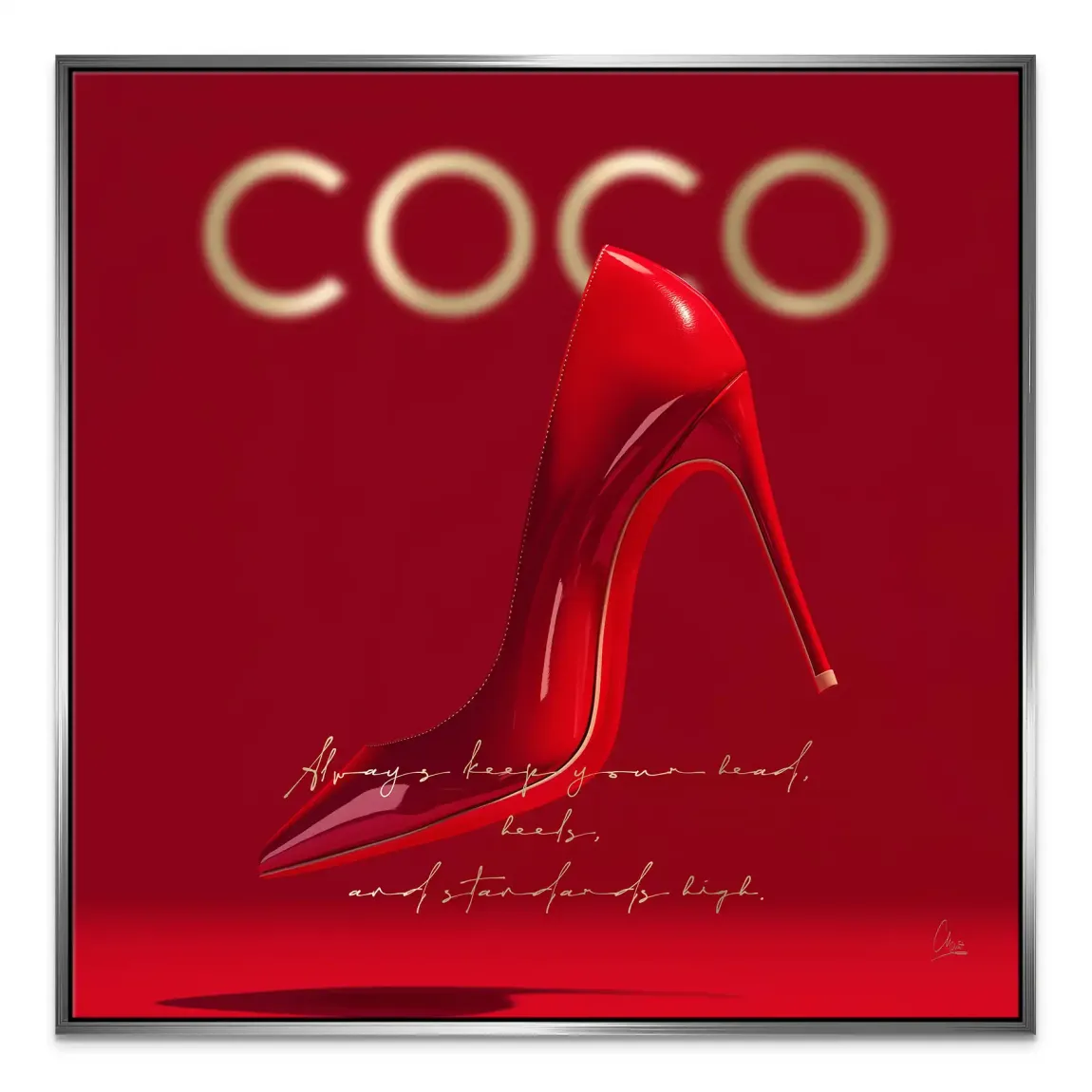 Red Coco Heels Leinwand Bild