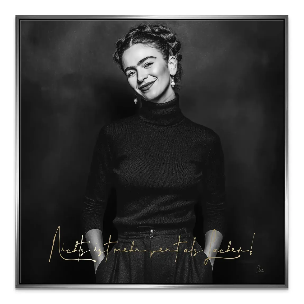 Frida Kahlos Lachen Leinwand Bild