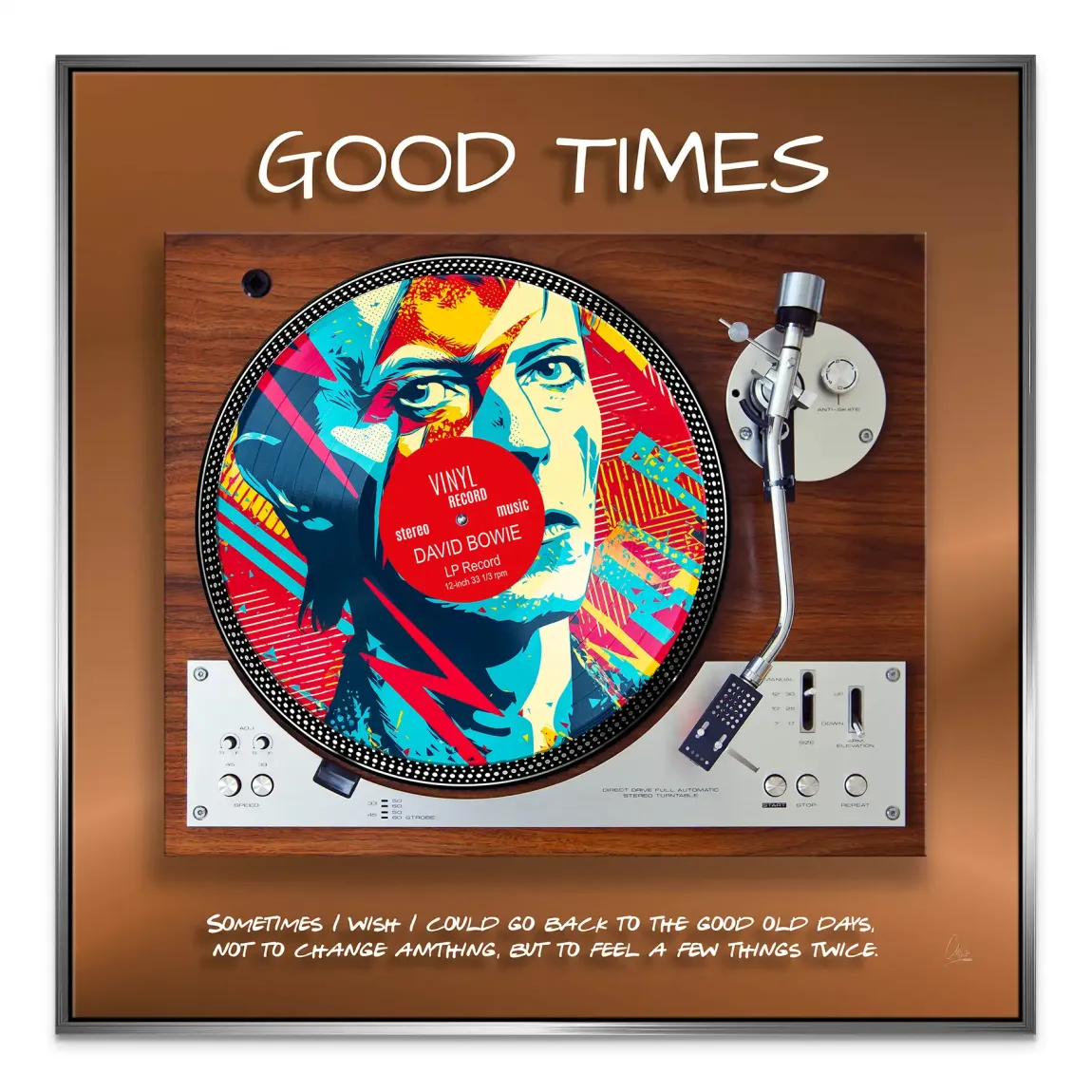 Retro Vibes David Bowie Leinwand Bild