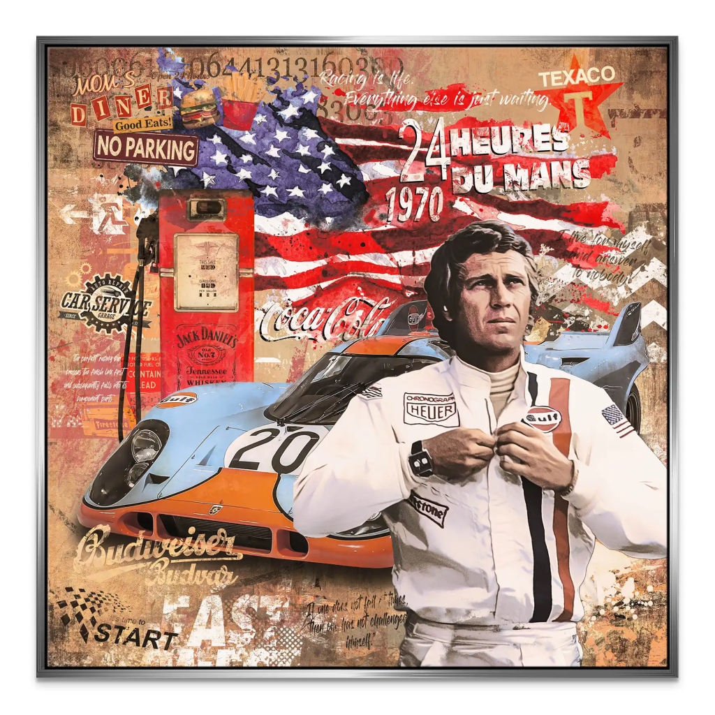 Steve USA Retro Leinwand Bild INGALERIE