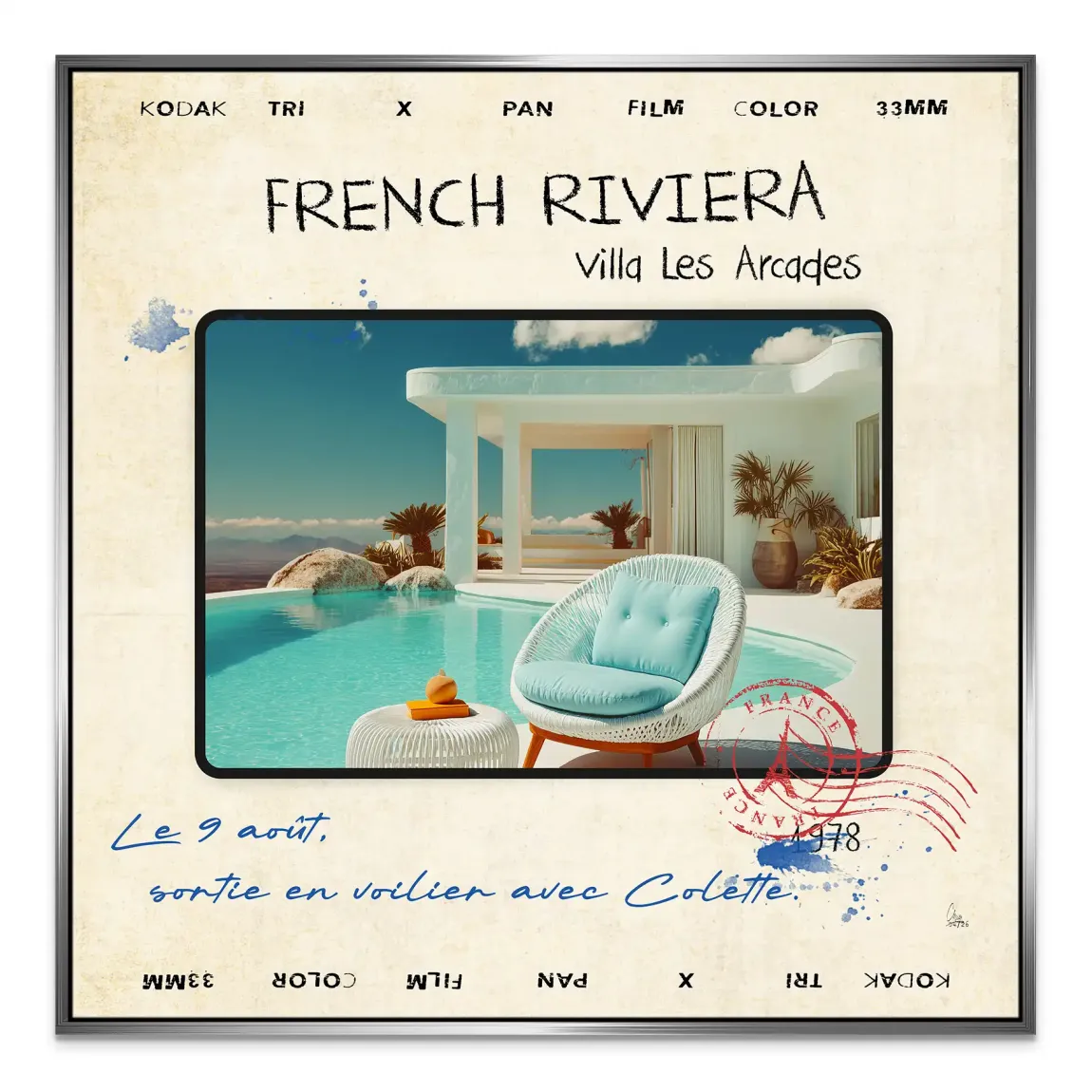 French Riviera Chic Wild Leinwand Bild