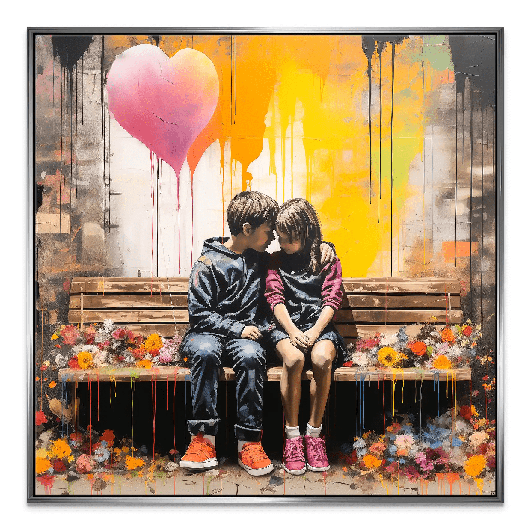 Remember Banksy Style Leinwand Bild INGALERIE