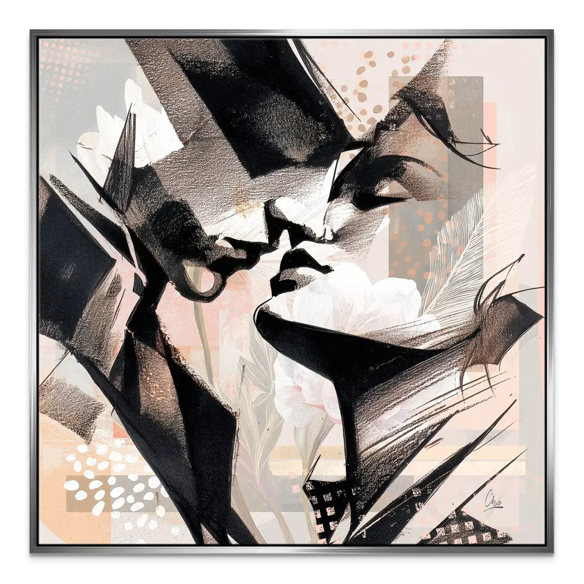 Soft Kiss Abstrakt Leinwand Bild