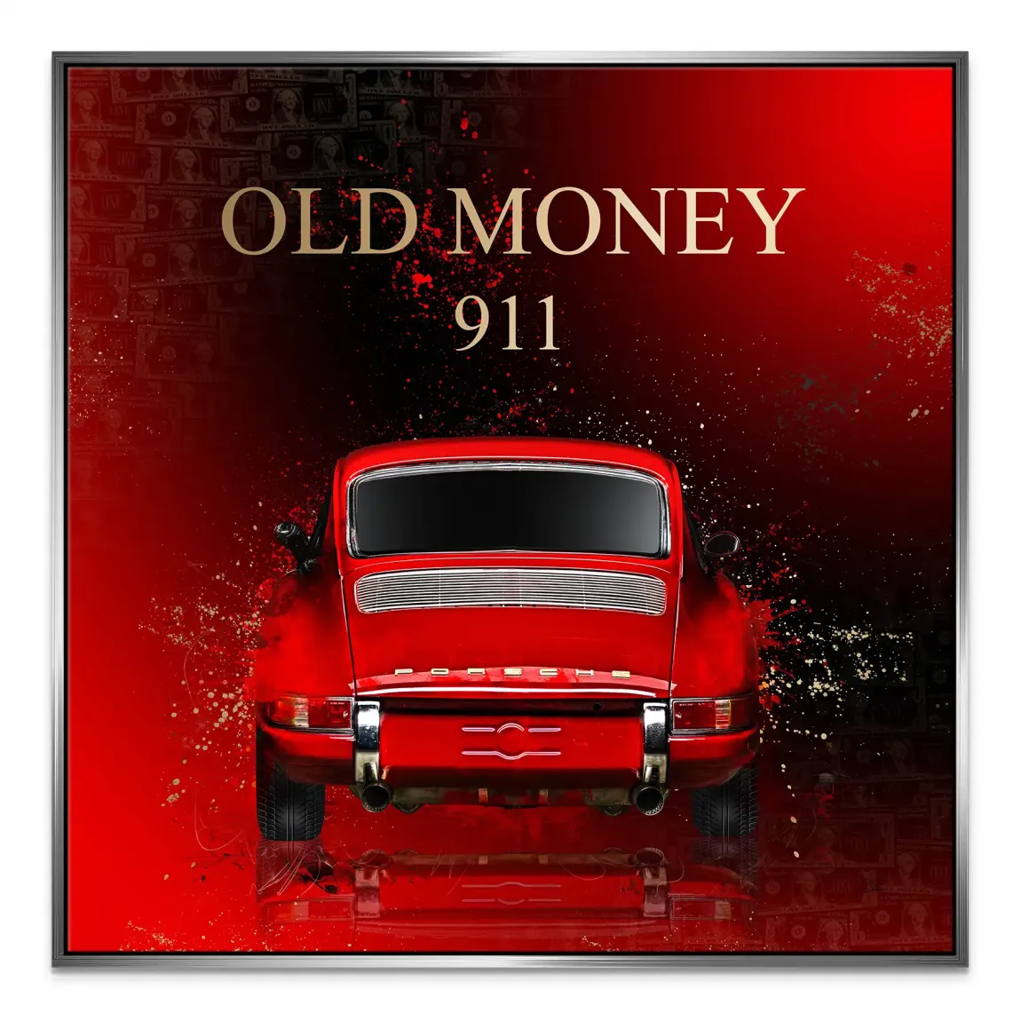 Red Elegance Porsche 911 Leinwand Bild - INGALERIE | Dein Onlineshop für moderne Wandbilder