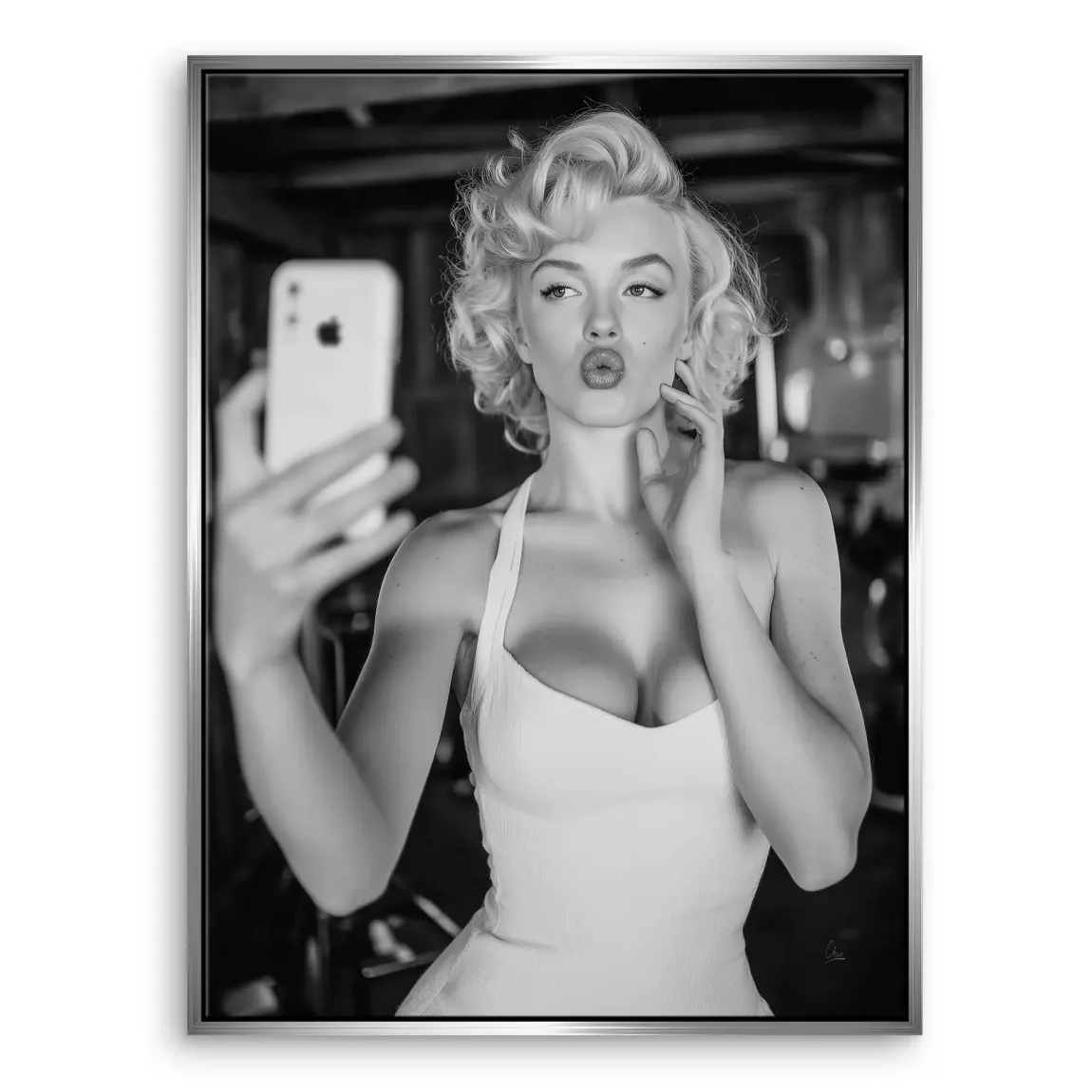Marilyn Monroe Selfie Leinwand Bild
