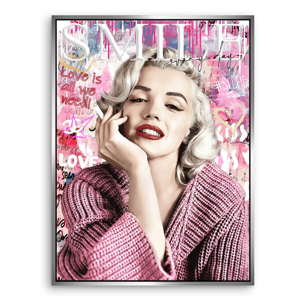 Pop Art Marilyn Monroe Smile Leinwand Bild INGALERIE