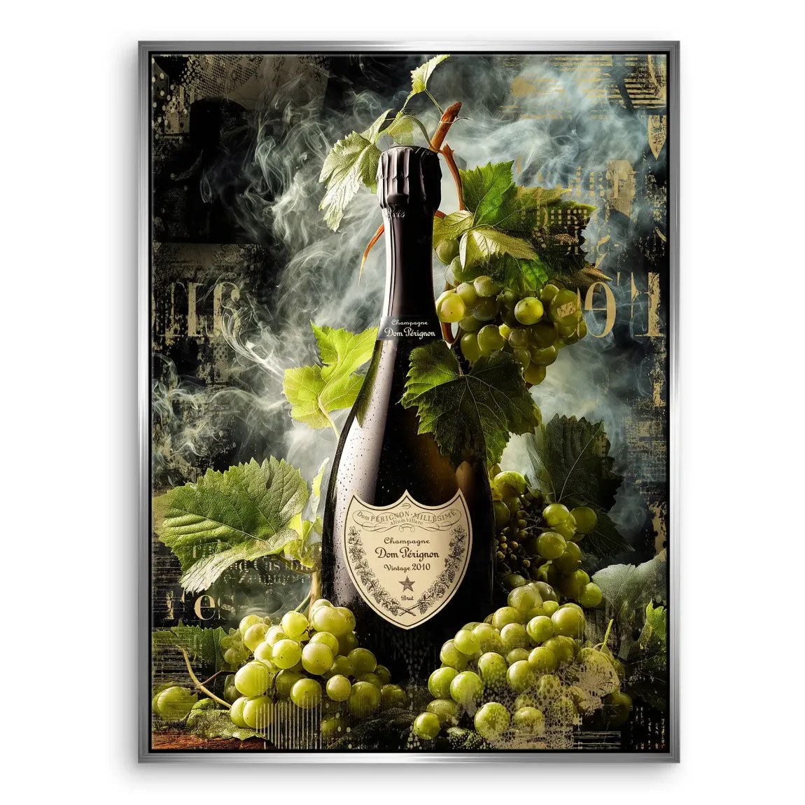 Champagner Reben Leinwand Bild