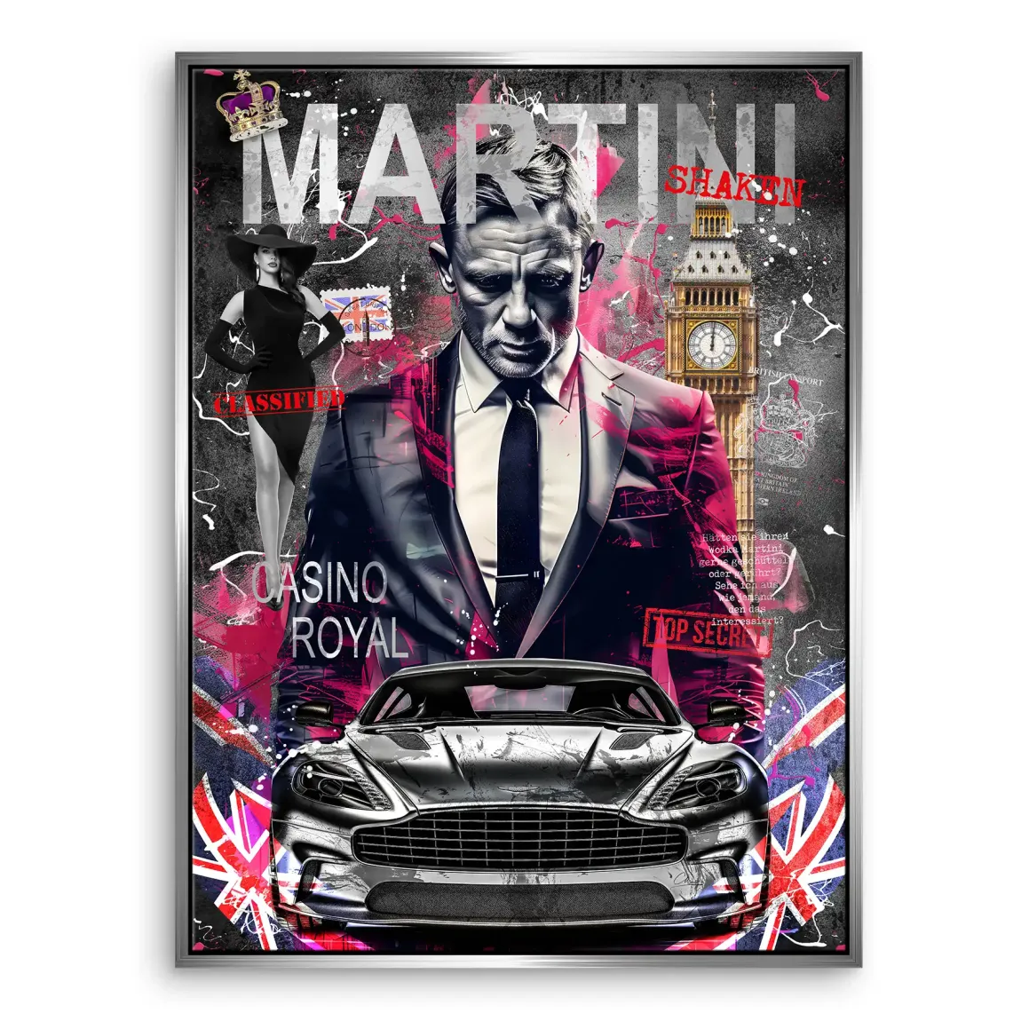 James Bond Royale Martini Leinwand Bild