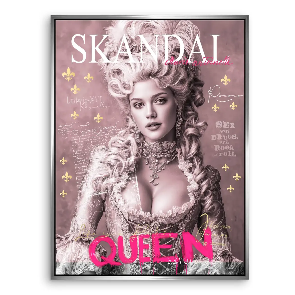 Marie Antoinette Queen Pop Art Leinwand Bild