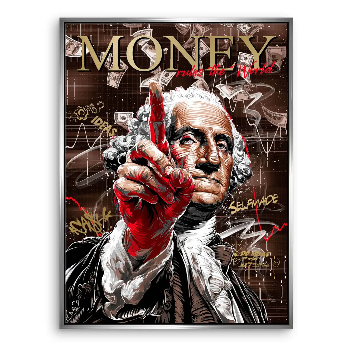 Money Vision Wallstreet Leinwand Bild