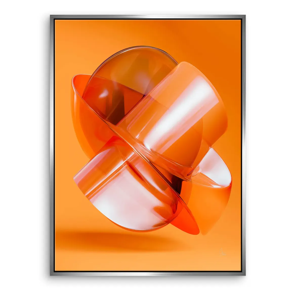 Orange Amber Abstrakt Leinwand Bild