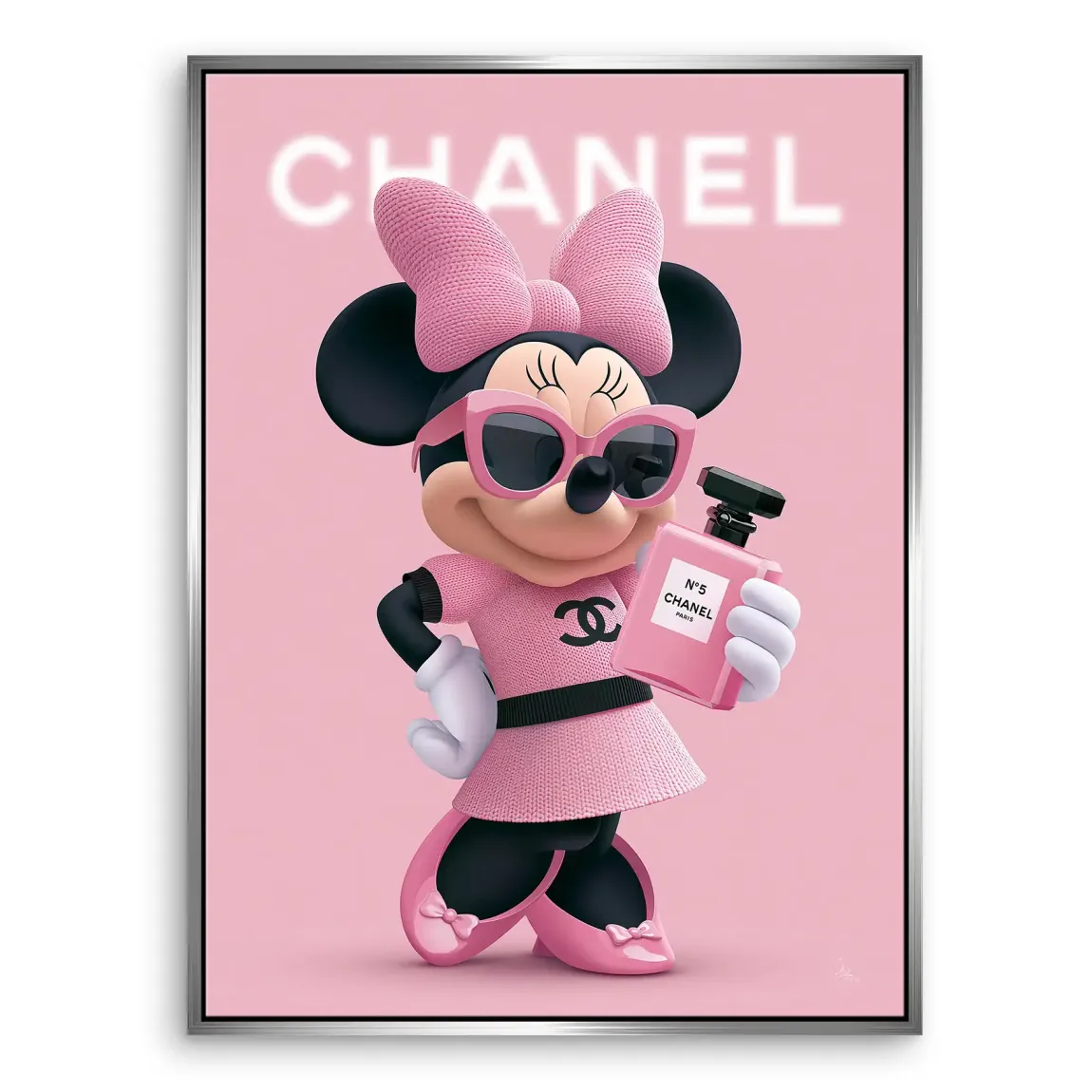 Minnie Rosé Chic Leinwand Bild