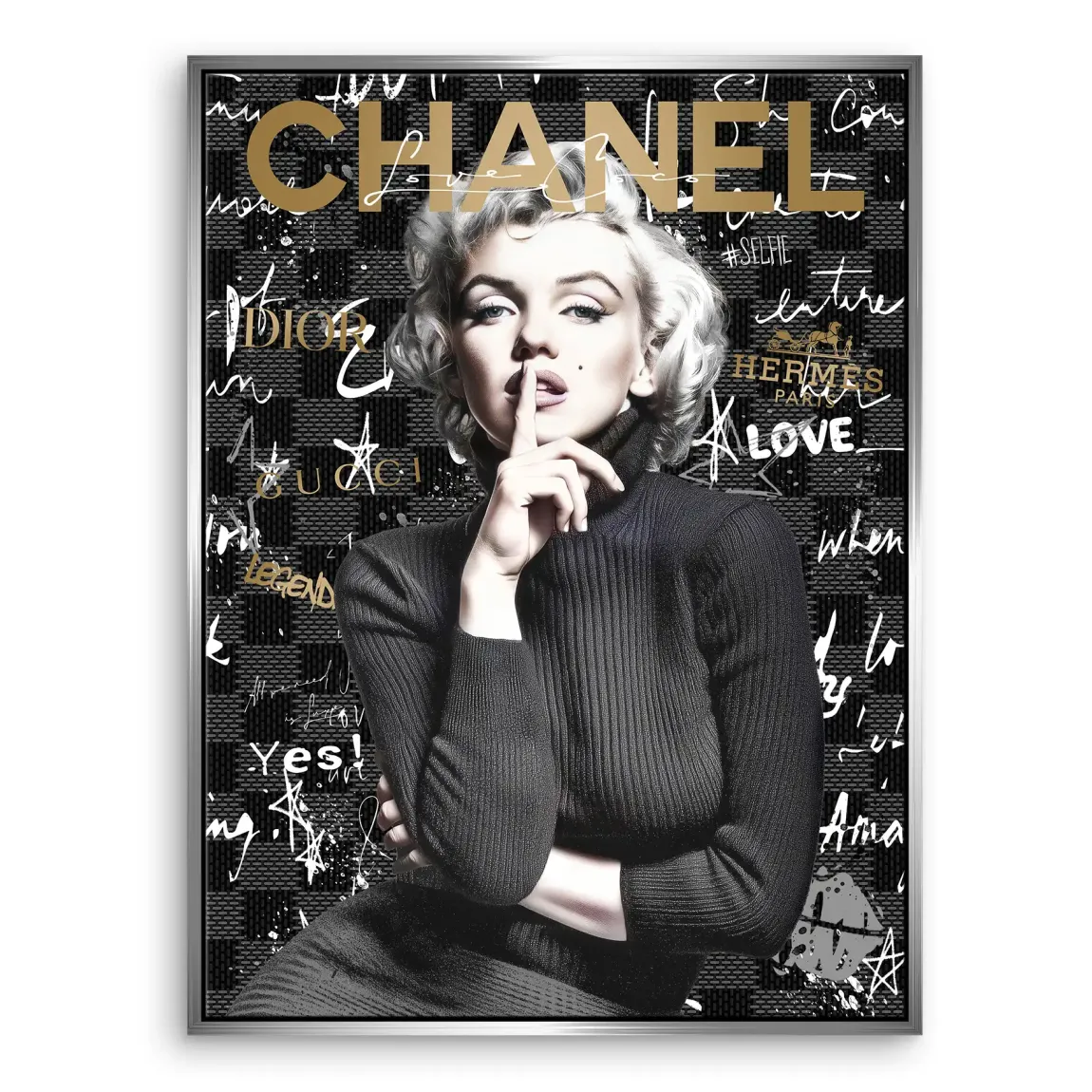 Marilyn loves Chanel Leinwand Bild INGALERIE