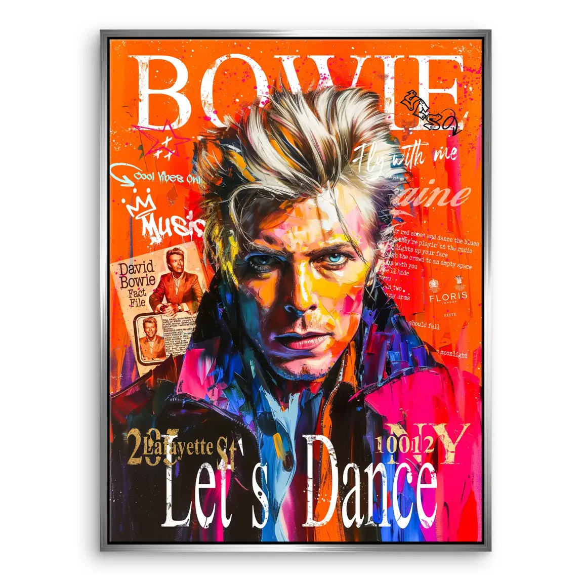 David Bowie Pop Art Vision Leinwand Bild INGALERIE