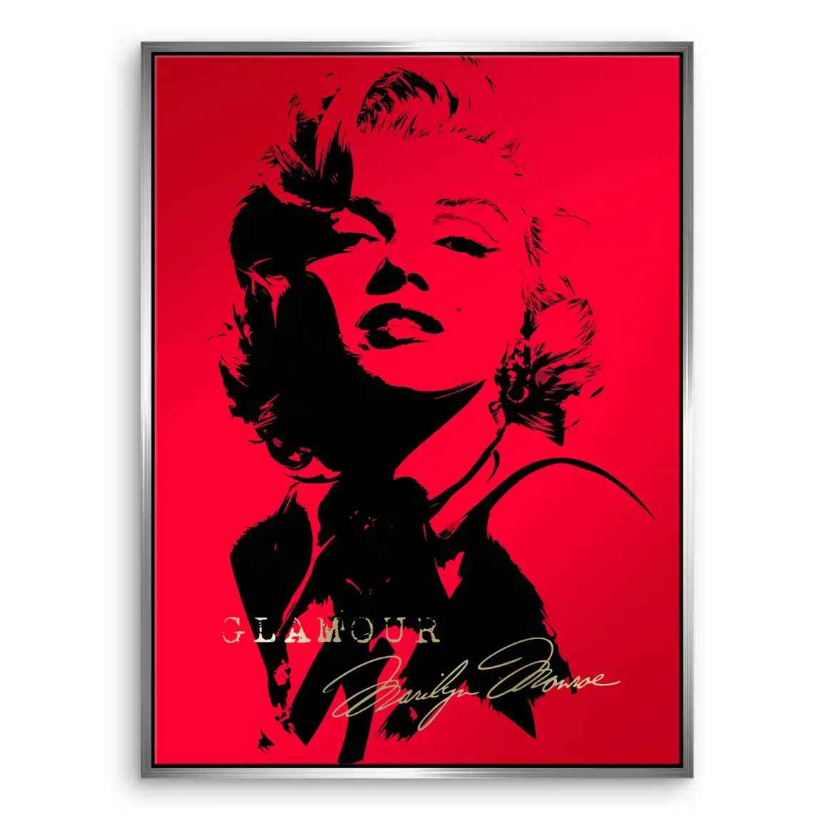 Marilyn Red Glamour Leinwand Bild