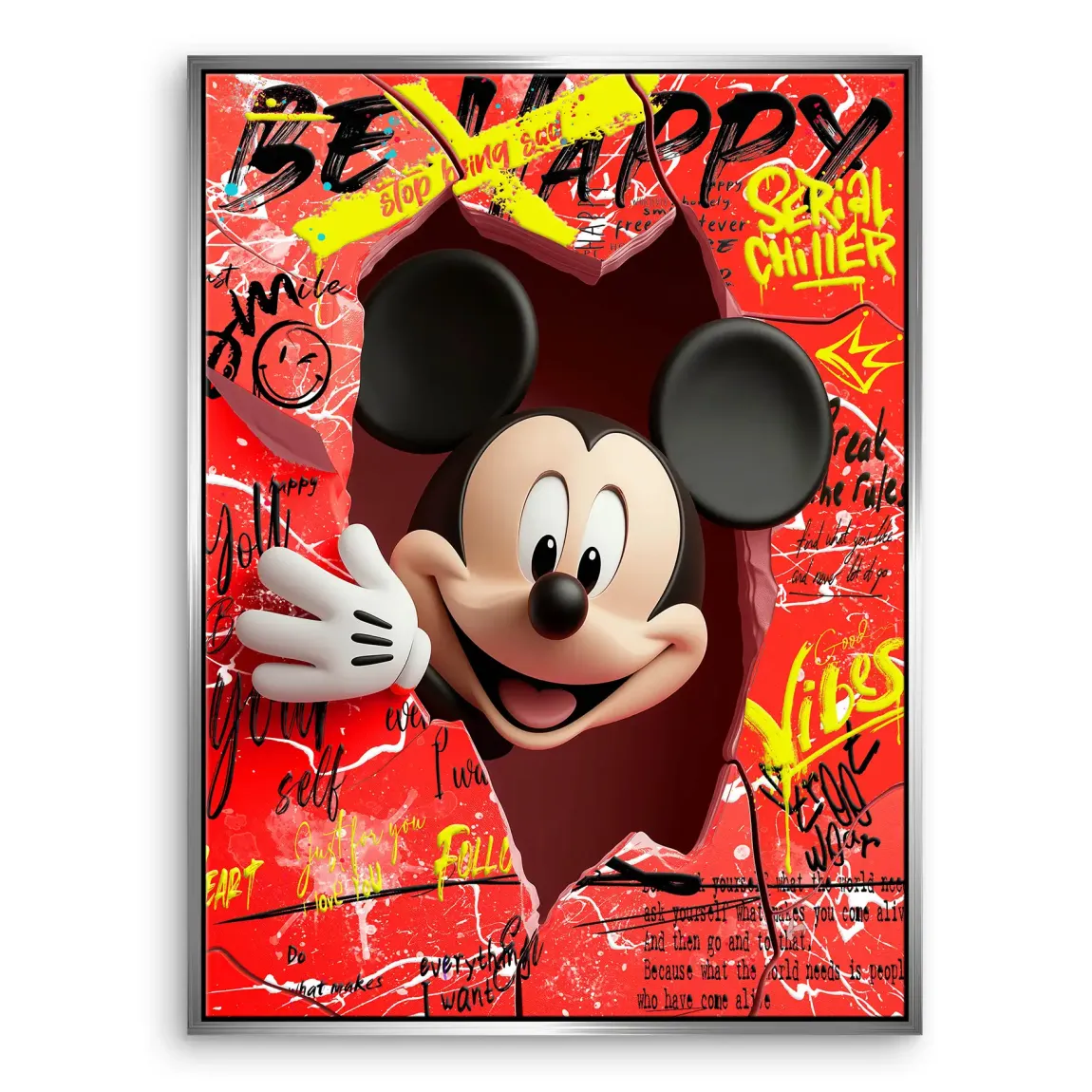 Charming Smile Micky Mouse Leinwand Bild INGALERIE