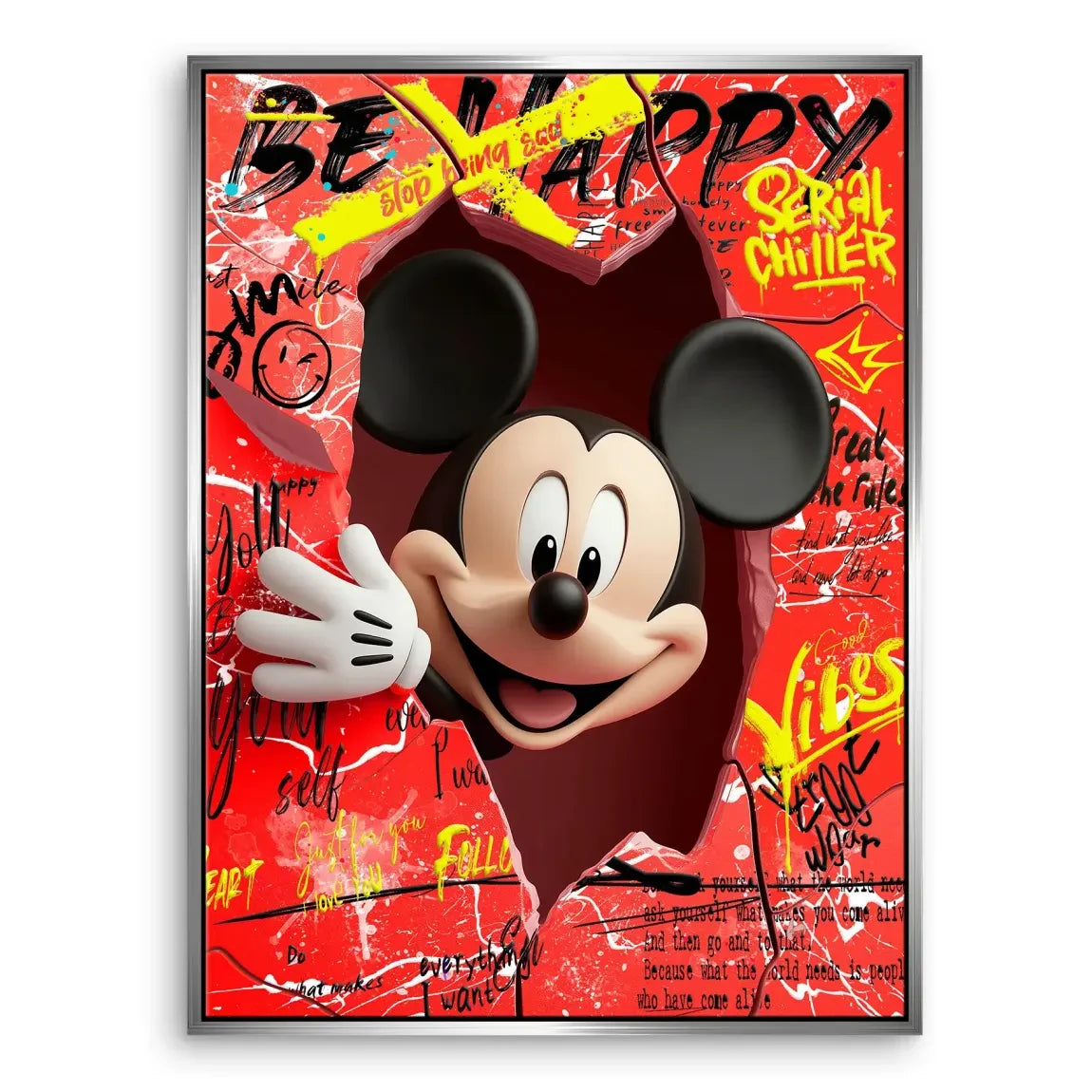 Charming Smile Micky Mouse Leinwand Bild INGALERIE