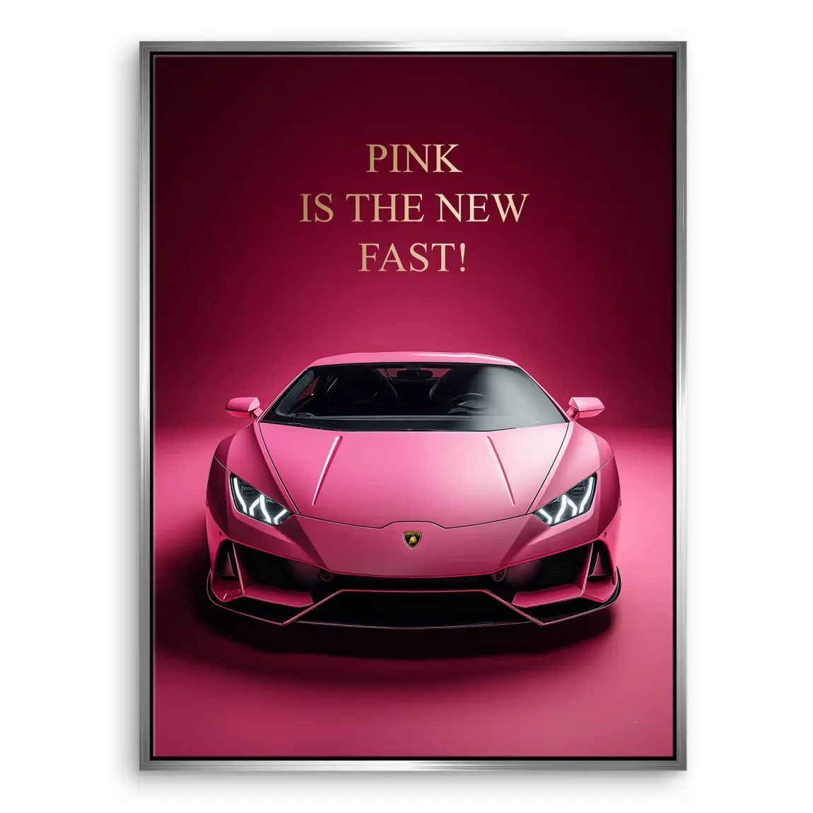 Pink Speed Lambo Leinwand Bild