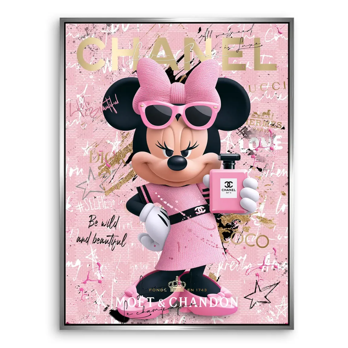 Minnie Maus Rosé Coco Leinwand Bild