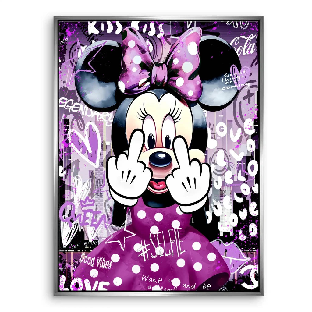 Bad Minnie Maus Pop Art Leinwand Bild INGALERIE