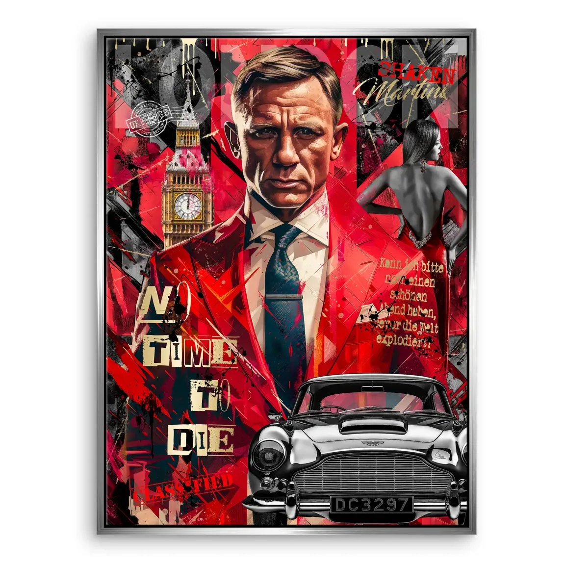 James Bond Vision London Leinwand Bild