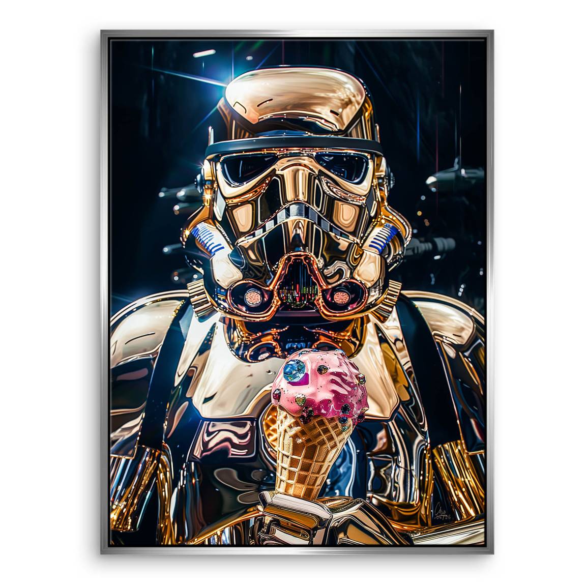 Stormtrooper Gold Leinwand Bild