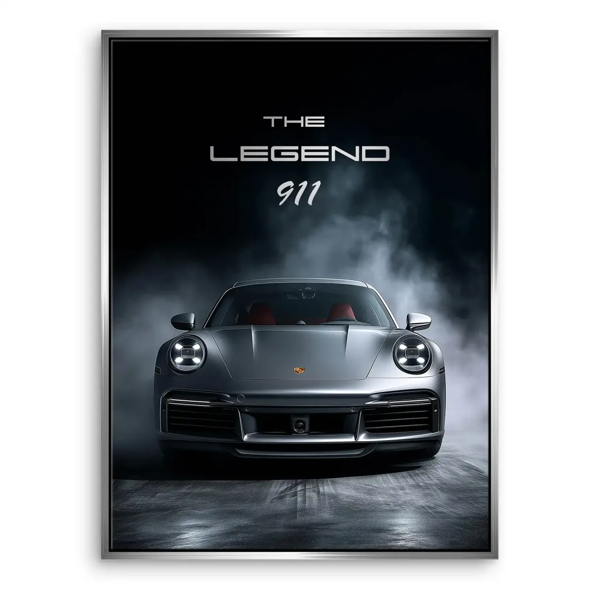 Silver Legend Porsche 911 Leinwand Bild