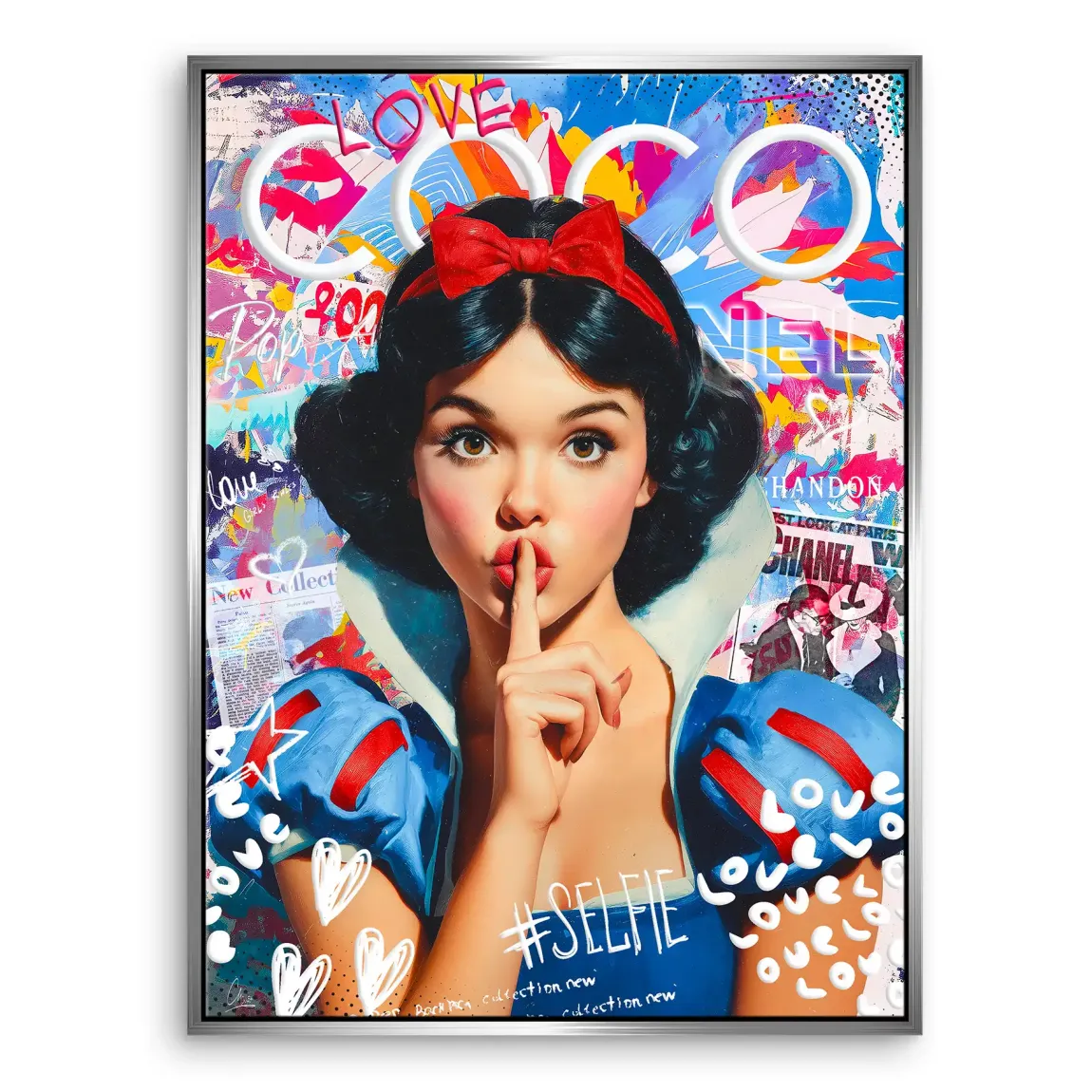 Schneewittchen Secret Pop Art Leinwand Bild