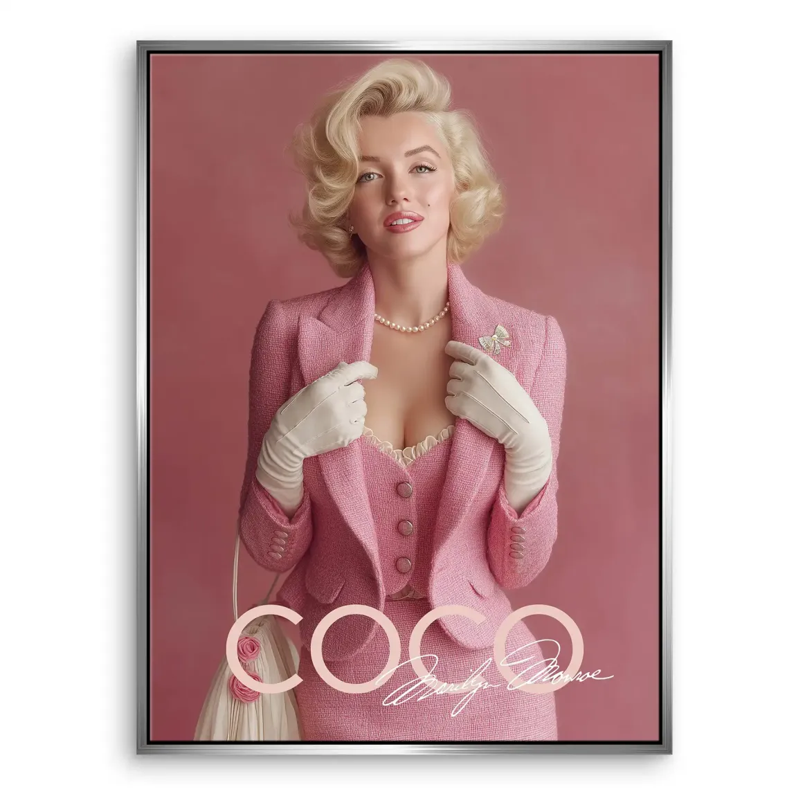 Eleganz in Rosé Monroe Leinwand Bild INGALERIE