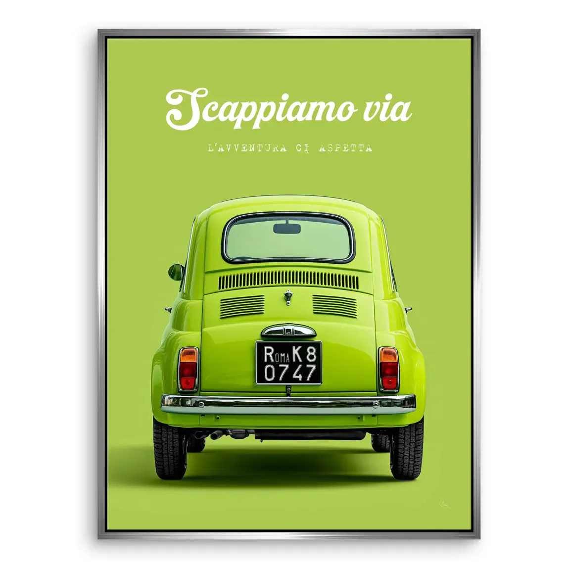 Fiat 500 Italia Leinwand Bild