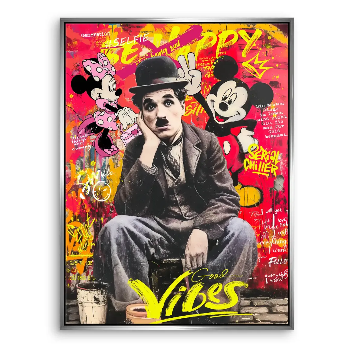 Legends Charlie & Micky Pop Art Leinwand Bild INGALERIE