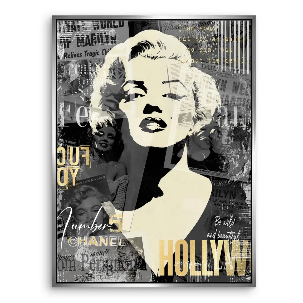 Marilyn Monroe Glamour News Leinwand Bild