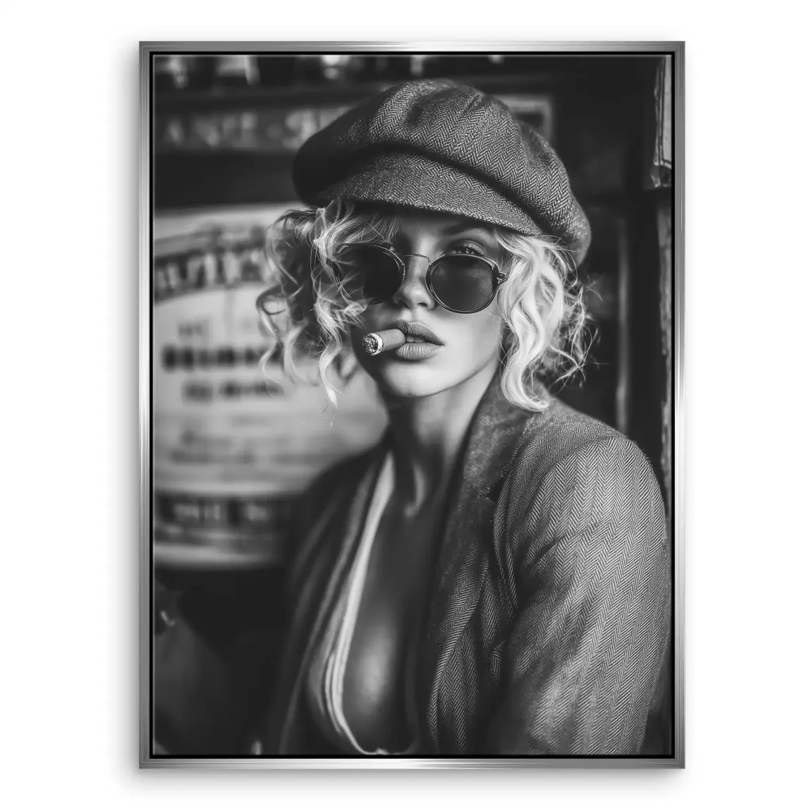 Smoked Confidence Noir Leinwand Bild