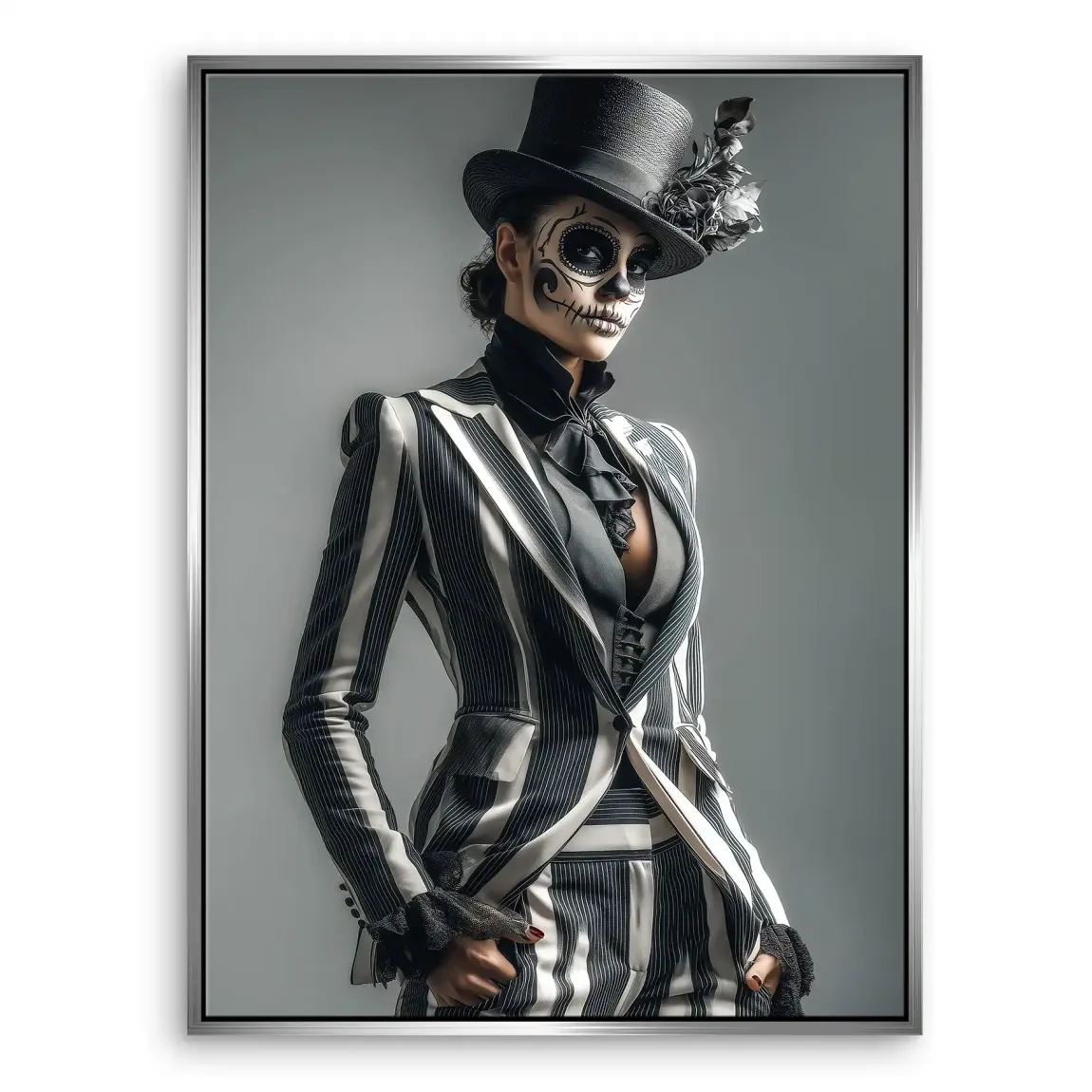 Lady Skull Leinwand Bild INGALERIE