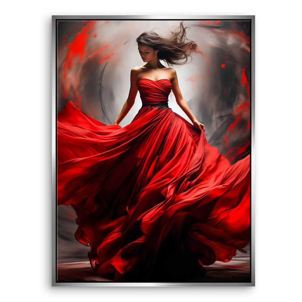 Woman In Red Leinwand Bild INGALERIE