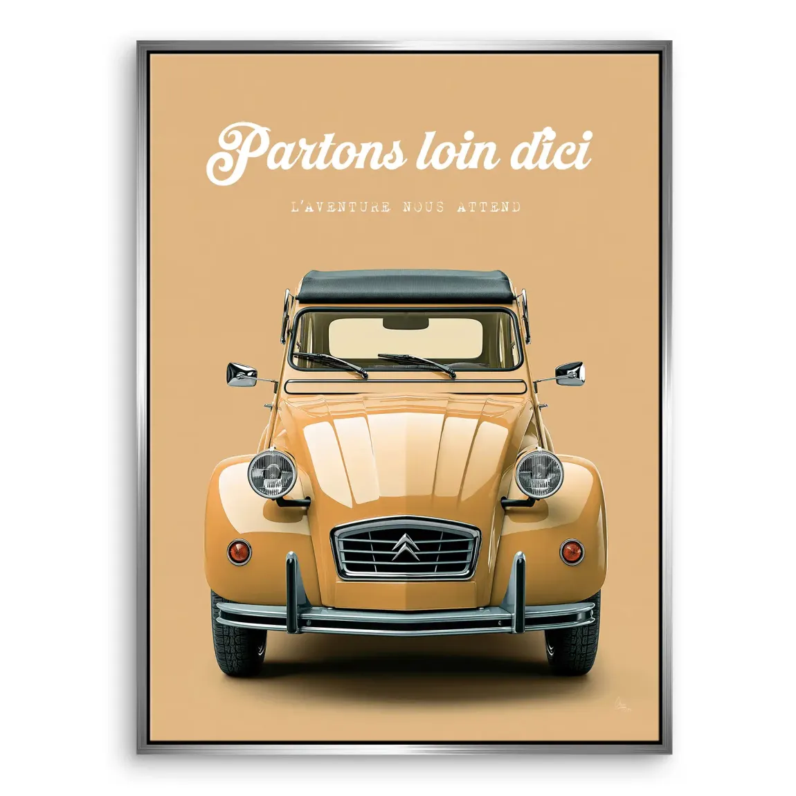 Citroen 2CV Voyage Leinwand Bild