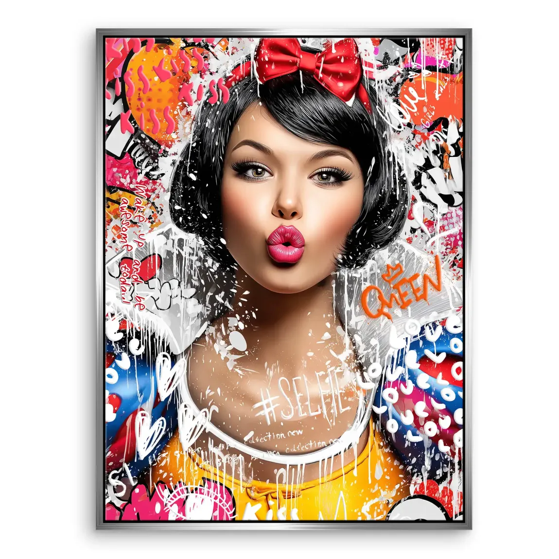 Schneewittchen Pop Art Queen Leinwand Bild