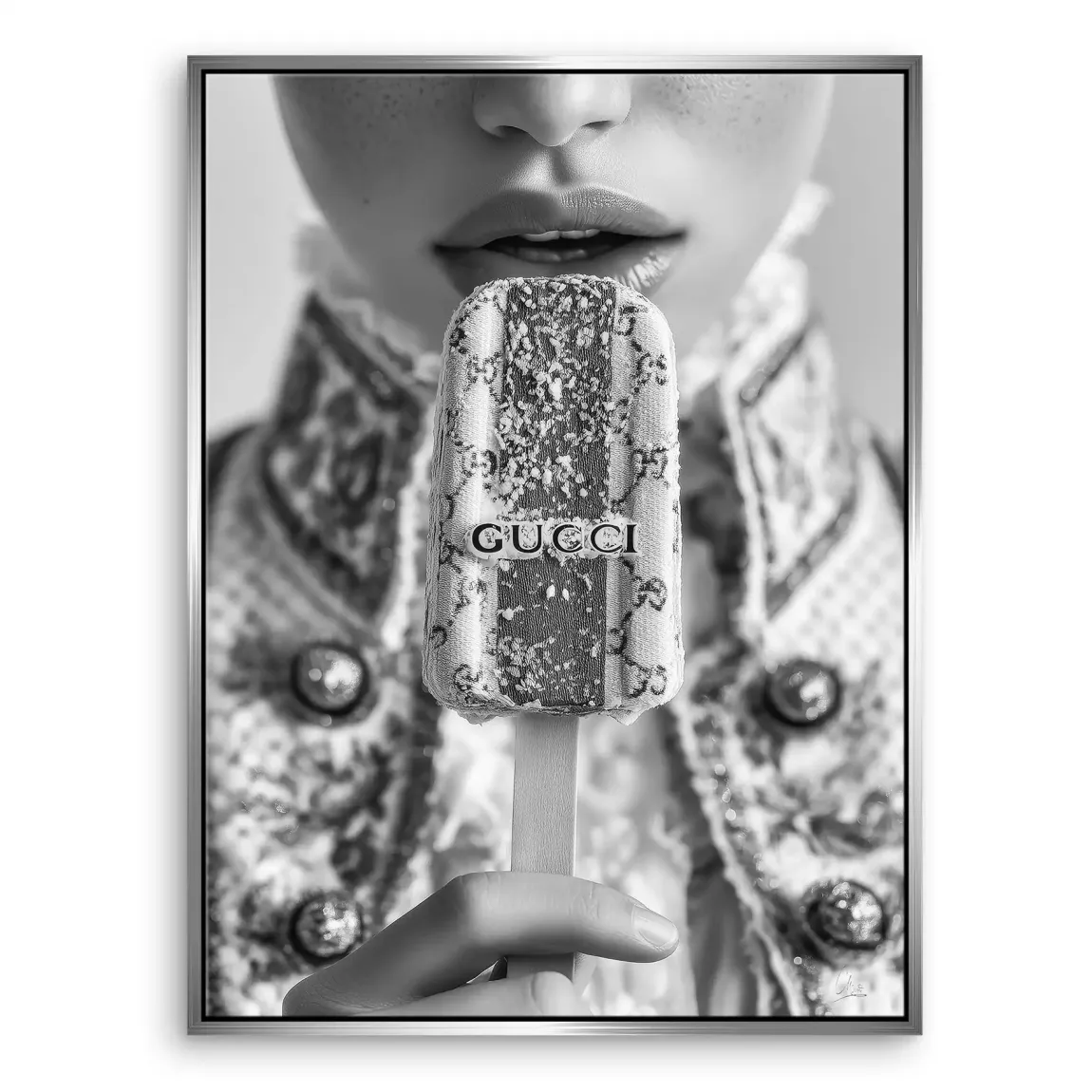 Gucci Ice Couture Noir Leinwand Bild