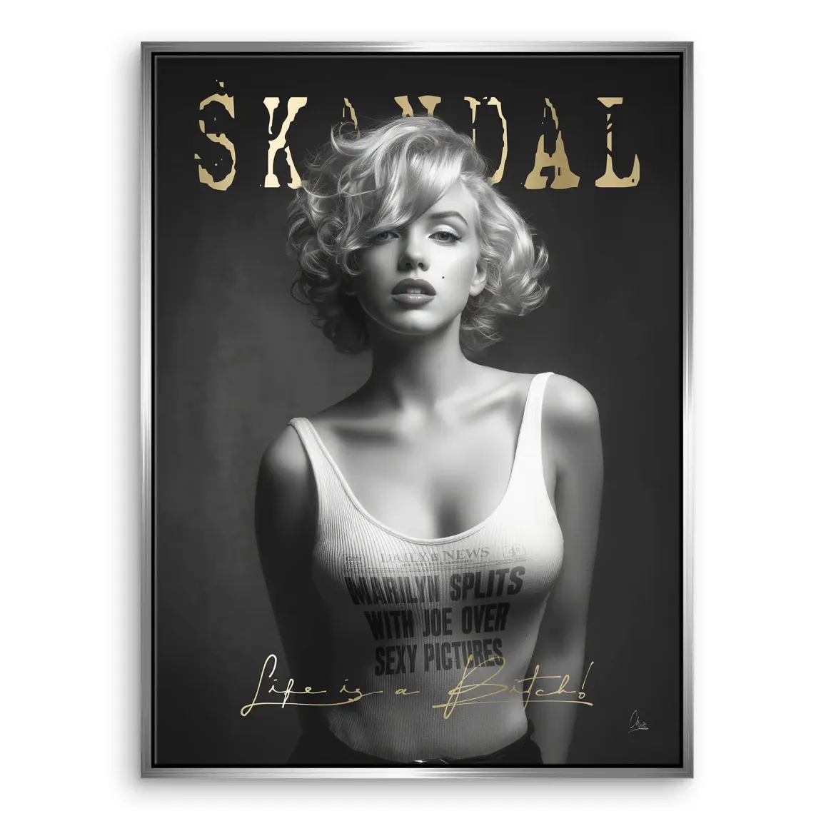 Marilyn Skandal Leinwand Bild