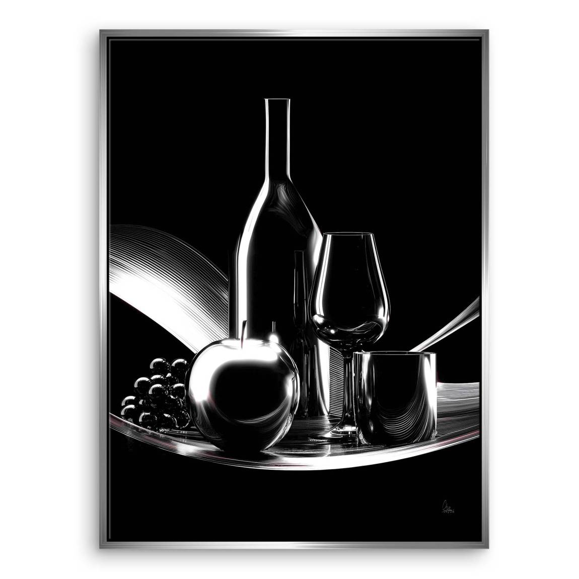 Wein Noir Leinwand Bild