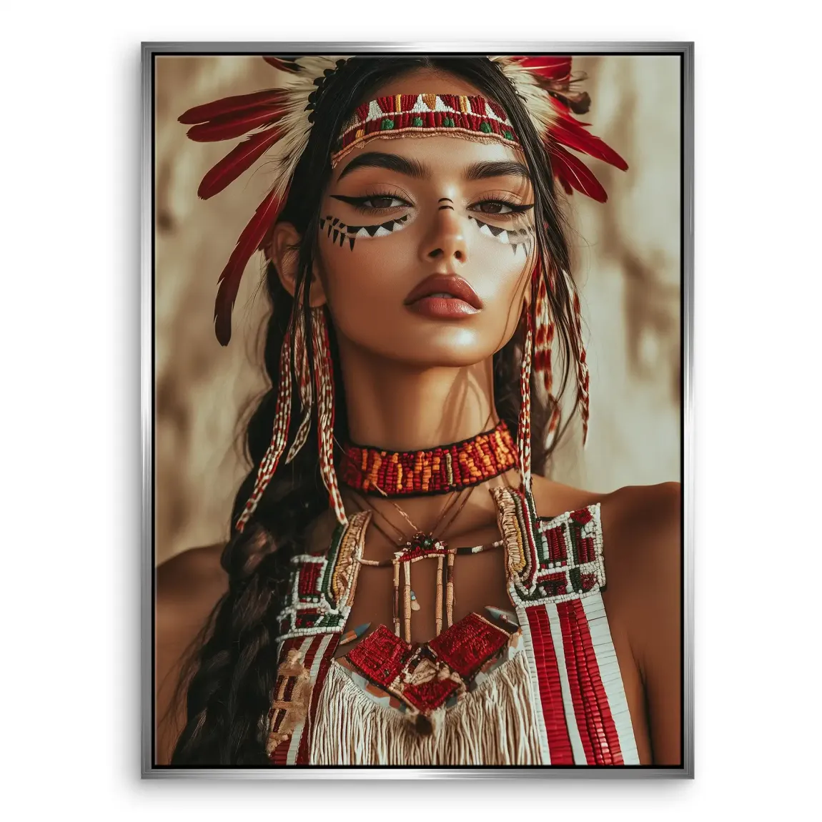 Die Indianerin Leinwand Bild