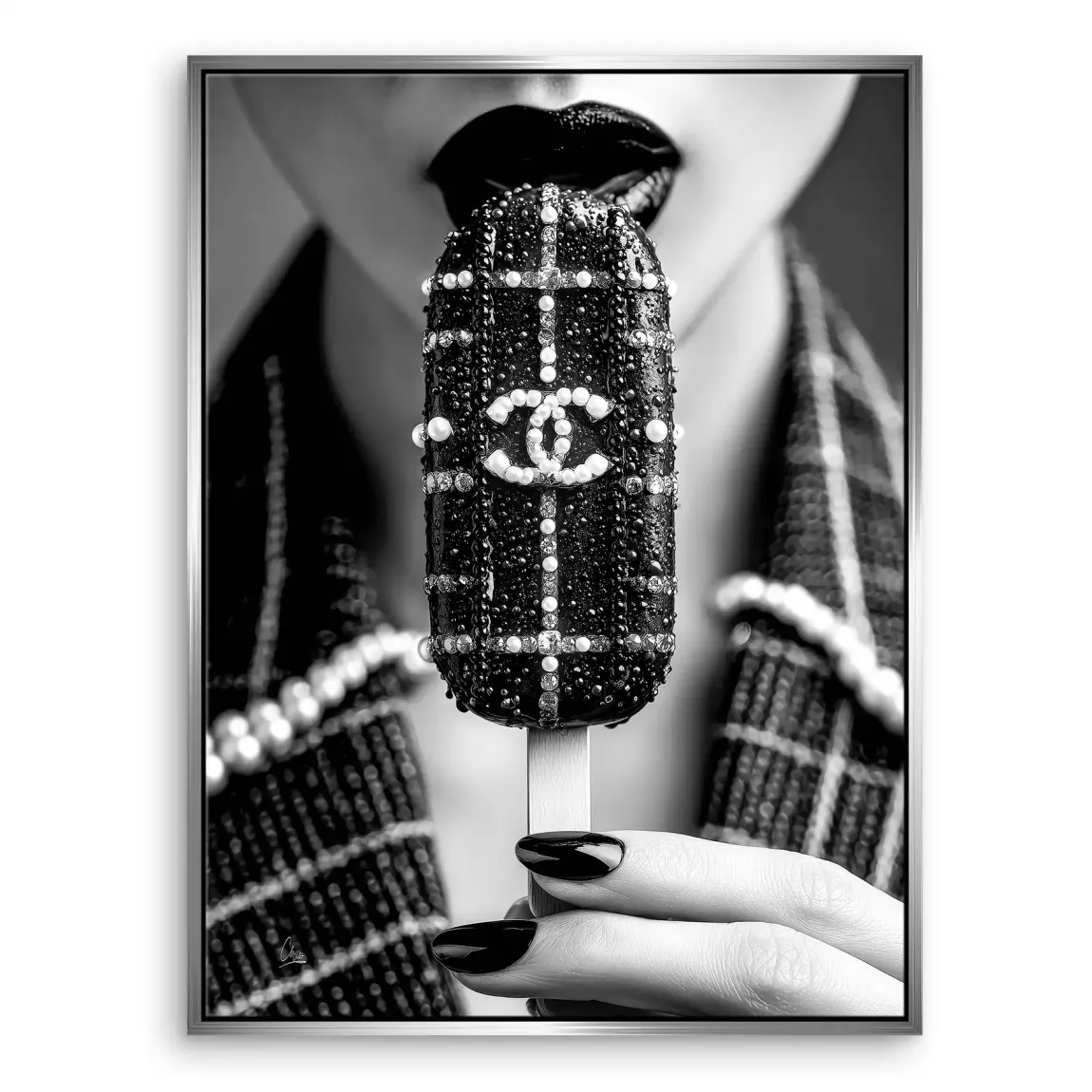 Noir Ice Couture Chanel Leinwand Bild