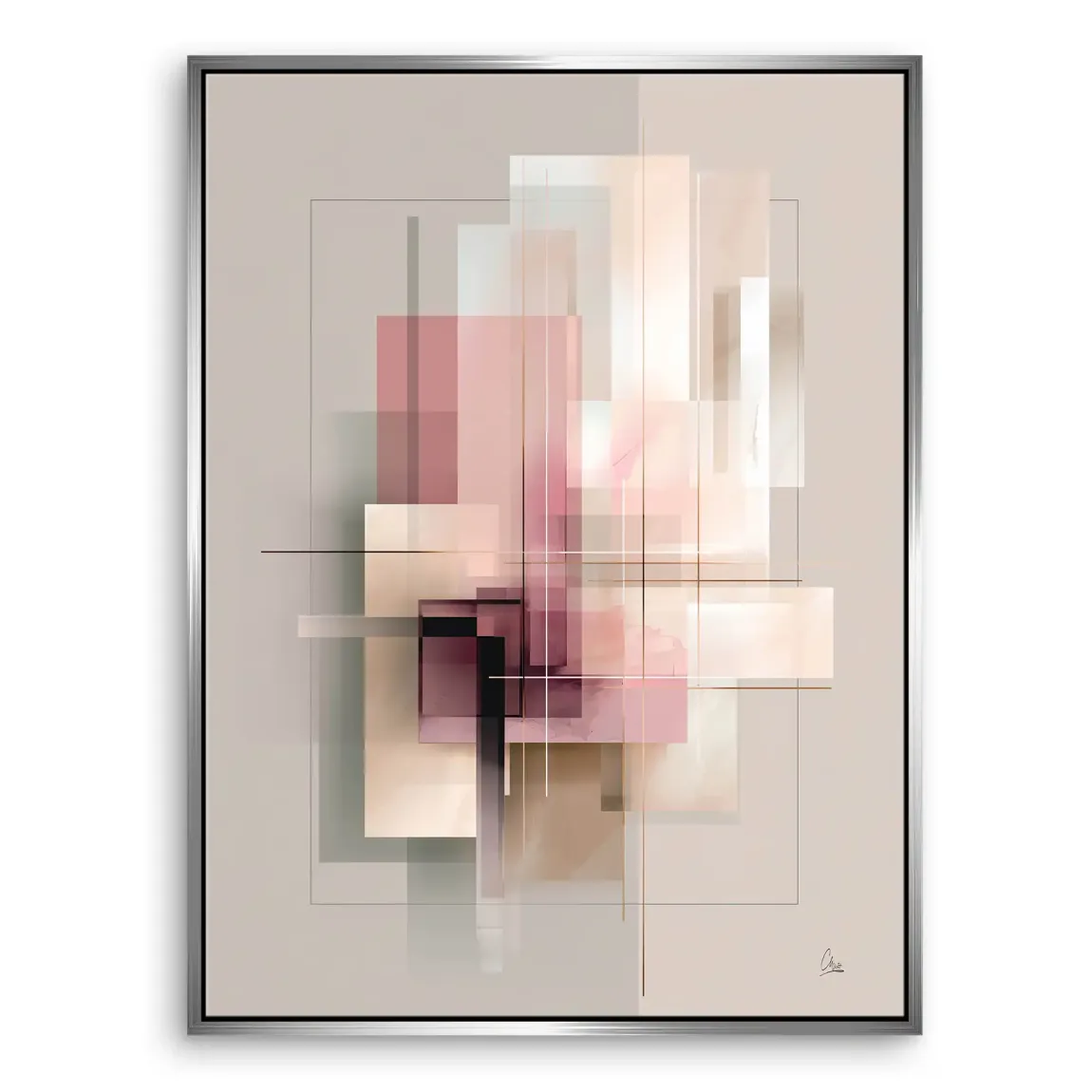 Soft Geometry Leinwand Bild