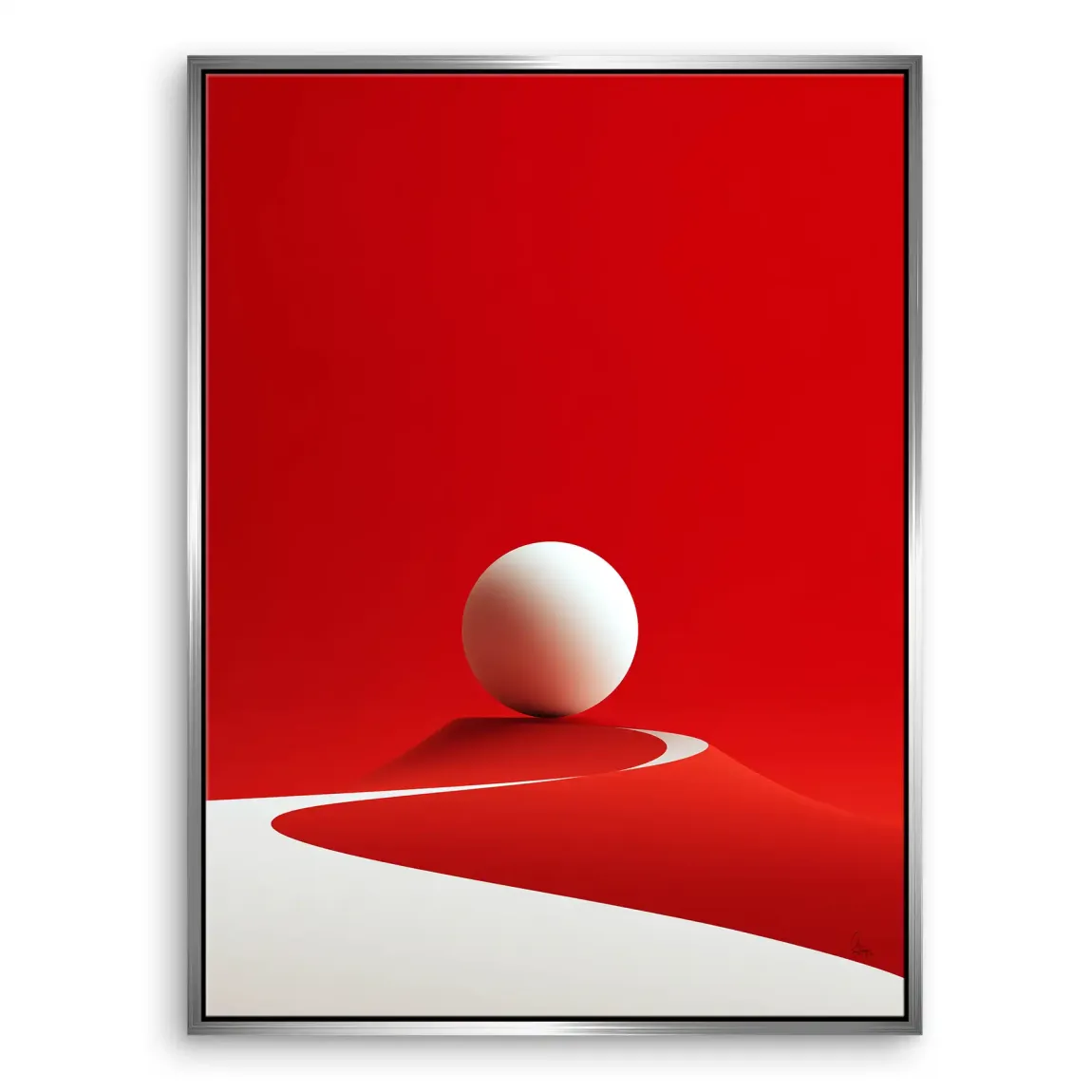 Rote Sphäre Leinwand Bild