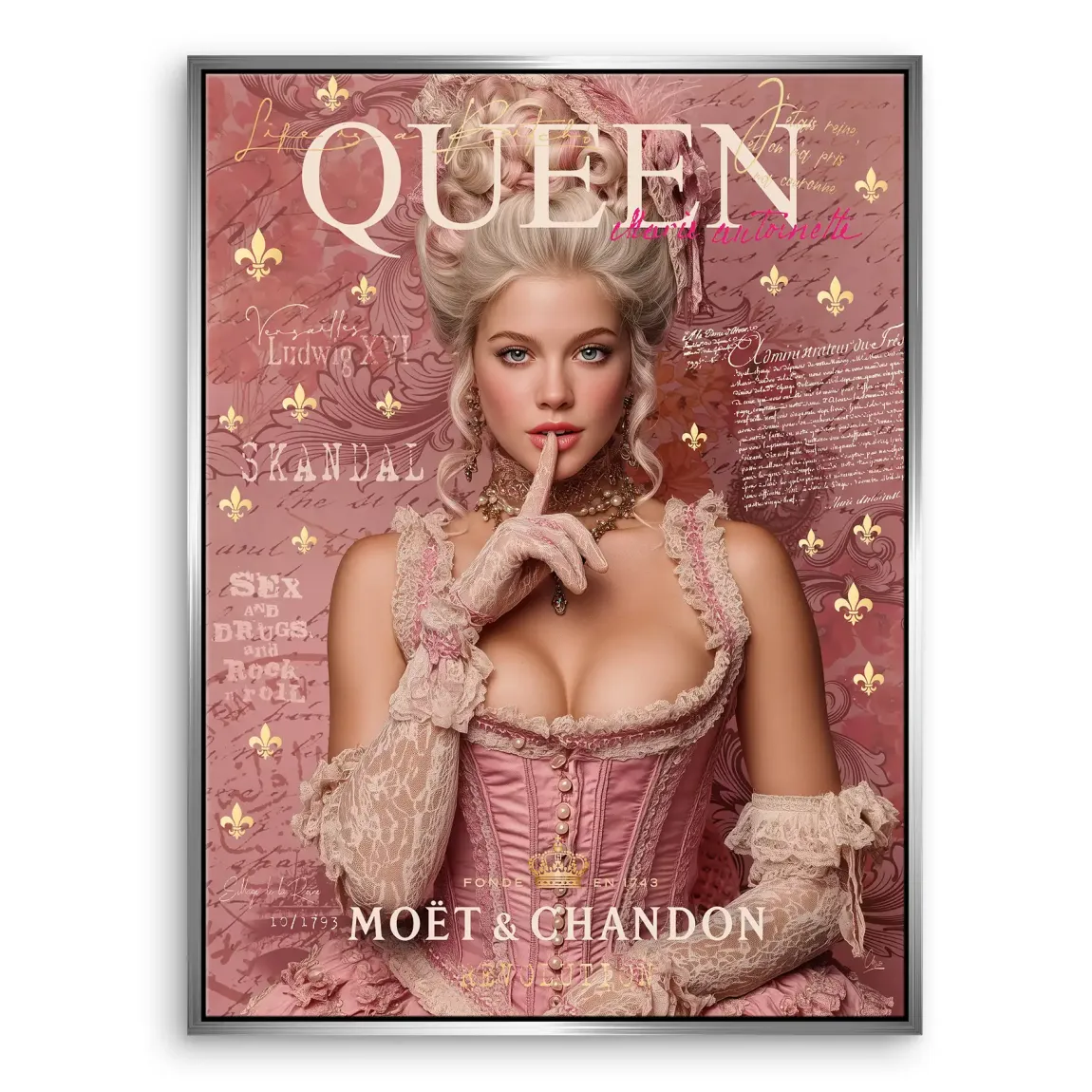 Marie Antoinette Rebellion Pop Art Leinwand Bild